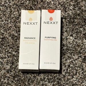 Nexxt Radiance Eye Serum and Purifying Calendula Oil